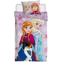 Kokvilnas gultas veļa 160X200 Frozen Elsa Ania un Olaf virši 7429 2040606