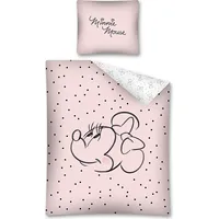 Kokvilnas gultas veļa 160X200 Mini Minnie Mouse 9461 rozā ar punktiem 2041053