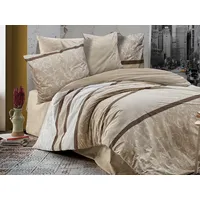 Kokvilnas gultas veļa 160X200 Vista smilškrāsas brūnas svītras atstāj austrumnieciskas Cottonlove Exclusive 162233