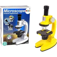 Leantoys Mikroskop Żółty Dla Małego Naukowca Zestaw Edukacyjny 11318