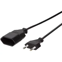 Logilink Przedłużacz kabla zasilającego Cp124 Euro Cee 7/16 czarny 3M -