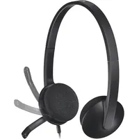 Logitech H340 Usb Computer Headset Wired Head-Band Office/Call center Type-A Black 981-000475