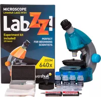 Mikroskops bērniem, Levenhuk Labzz M101 Azure, 40X-640X, ar eksperimentu komplektu Art651459