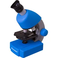 Mikroskops, Bresser Juniors 40X-640X, Zils ar eksperimenta komplektu, telefona adapteri Art653343