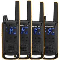 Motorola Talkabout T82 Extreme Quad Pack two-way radio 16 channels Black,Orange Moto82Q
