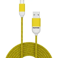 Pantone cable Usb - microUSB 1,5M 2,4A Pt-Mc001-5 Yellow 102C