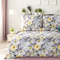 Samta gultasveļa 220X200 Velvet 3 violetas krāsas ziedi 432955