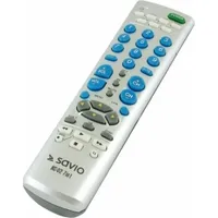 Savio Rc-02 Universāla Pults Tv  Dvd Sat Dvb Amp Vcr 8 in 1 Sudraba