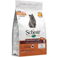 Schesir It Sterilized  Light Chicken, 400G - sausā barība ar vistu sterilizētiem kaķiem un lieko svaru Art964399