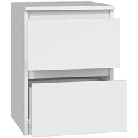 Top E Shop Topeshop M2 Biel nightstand/bedside table 2 drawers White