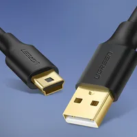 Ugreen Usb - mini kabelis, 5 kontaktu, zeltīts, 0,5 m, melns 6957303813544