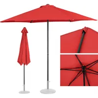 Uniprodo Dārza lietussargs apaļš diam. 270Cm sarkans 10250592