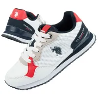 U.s. Polo Us Assn shoes. Jr Up21J48074-Whi-Red01
