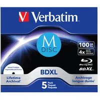 Verbatim 1X5 M-Disc Bd-R Blu-Ray 100Gb 4X Speed inkjet print 43834 V-43834