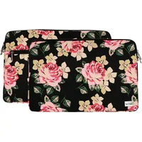 Wonder Sleeve Laptop 13-14 inches black and roses Pok042638
