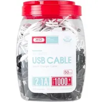 Xo cable Nb103 Usb - microUSB 1,0 m 2,1A black 30Pcs  white 20Pcs set Nb103Mu30Bk20Wh