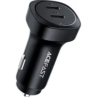 Acefast car charger 72W, 2X Usb Type C, Pps, Power Delivery, Quick Charge 3.0, Afc, Fcp black B2