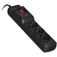 Activejet Combo 3Gn 1,5M black power strip with cord