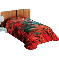 Akrila segas gultas pārklājs 155X220 3D Fluff 51 Spalvas Uguns spalvas 1640816