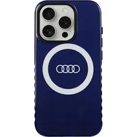 Audi Iml Big Logo Magsafe Case iPhone 15 Pro 6.1 niebieski navy blue hardcase Au-Imlmip15P-Q5 D2-Be Au-Imlmip15P-Q5/D2-Be