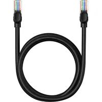 Baseus Kabelis Ethernet tīkla kabelis Cat 5 Rj-45 1000Mb/S vītā pāra 1,5M melns 6932172637064