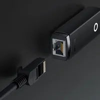 Baseus Lite Series Ethernet Adapter Type-C to Rj45 Lan Port 100Mbps Black Wkqx000201