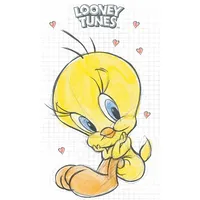 Bērnudārza dvielis 30X50 Looney Tunes Kanarek Tweety 7730 balts dzeltens bērnu kokvilnas roku 2300964