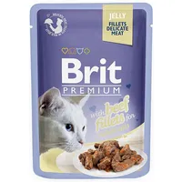 Brit Premium Cat Pouch jelly fillets Beef - wet cat food 85G Art1114001