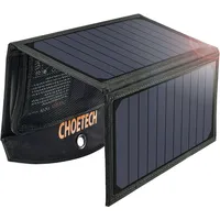 Choetech Sc001 saules lādētājs 19W  2X Usb 2.4A melns