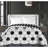 Decoking Dekoratīvs gultas pārklājs 220X240 Hypnosis Hypnotizing Harmony poligoni balts melns 5000053