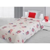 Dekoratīvais gultas pārklājs 170X210 P City 03 London, New York Flag 990722