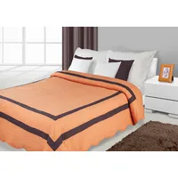 Dekoratīvais gultas pārklājs 170X210 Svītru oranži brūns raibs 1160294