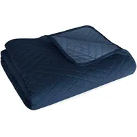Dekoratīvais gultas pārklājs 220X240 Cube zils un tumši Beddo 003 divpusējs gultai 2331597