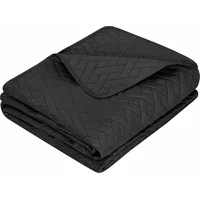 Dekoratīvais gultas pārklājs 240X220 Dash melns ģeometrisks I23 4170