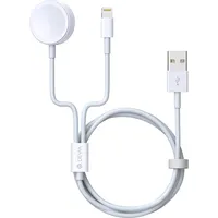 Devia cable Smart 2In1 V2 Usb - Lightning white with inductive charger for Apple Watch Bra013328