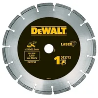 Dewalt-Akcesoria segmentēts dimanta disks ātrai betona, ķieģeļu, keramikas griešanai, leņķa slīpmašīnām 230/22.23/2.4Mm, Dewalt Dt3743-Xj