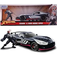 Dickie Pojazd i Figurka Marvel Venom 2008 Dodge Viper 124 czarny 253225015