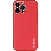 Dux Ducis Yolo elegant case made of soft Tpu and Pu leather for iPhone 13 Pro red Apple Iphone Red