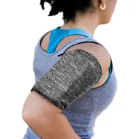 Elastic fabric armband gray Xl fitness running Cloth Armband Grey