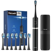 Fairywill Sonic toothbrush with head set and case Fw-P11 Black X001A4Sytr