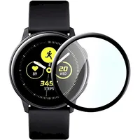 Fusion Nano 9H aizsargstikls pilnam ekrānam Samsung Galaxy Watch Active 2 44 mm melns Fsn-Tg5D-Gwa244
