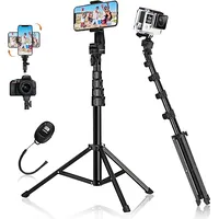 Fusion universāls statīvs  selfie stick turētājs Gopro tālrunis fotokamera 160 cm pults Fstrip160Bk