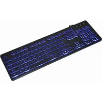 Gembird Kb-Uml3-02 backlight multimedia keyboard 3-Color, black, Us layout