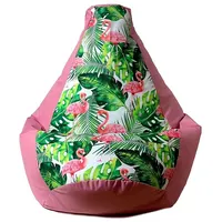 Go Gift Sako bag pouffe Pear print pink-flaming L 105 x 80 cm Art1206089
