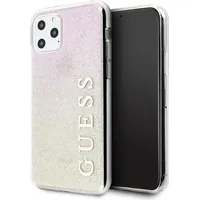 Guess Guhcn58Pcuglgpi Hard Gradient Glitter Case Aizsargapvalks Priekš Apple iPhone 11 Pro Rozā - Zeltains