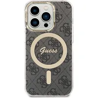 Guess Iml 4G Magsafe Case for iPhone 15 Pro Black Guhmp15Lh4Stk