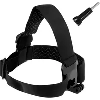 Headband for Gopro, Dji Osmo Action, Eken, Sjcam, Insta360 sports cameras  long mounting screw black Gopro Head Strap With Long Screw