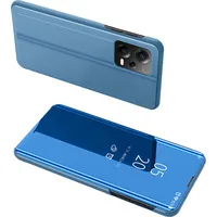 Hurtel Glossy Flip Case priekš Xiaomi Redmi Note 12 5G / Poco X5 Pro Clear View zils 9145576276020