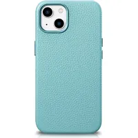 Icarer iPhone 14 magnētiskais ādas maciņš ar Magsafe Litchi Premium Leather Case zaļo krāsu 6975092685449