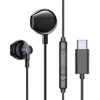 Joyroom in-ear Usb Headphones Type C with remote control and microphone black Jr-Ec03 Black